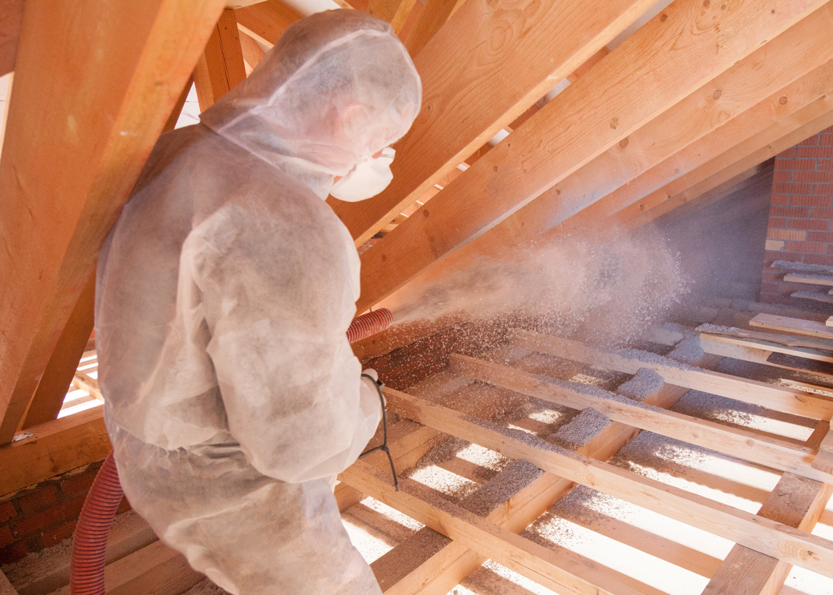 Blowing in insulation installation