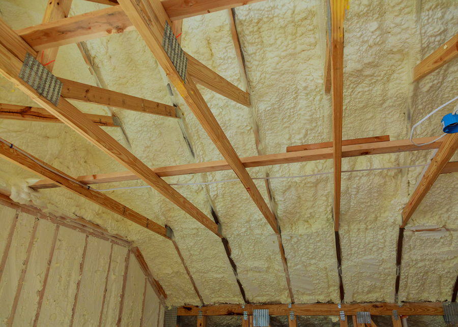 Attic spray foam insulation