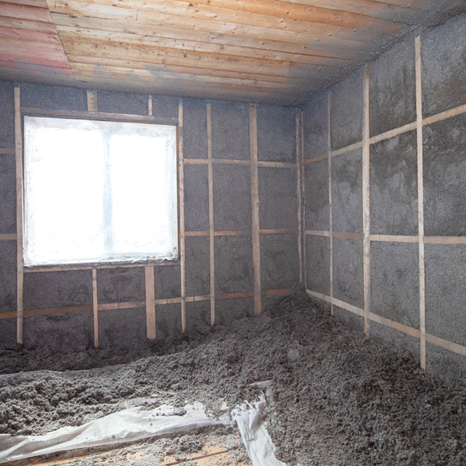 Dense packed cellulose Insulation